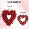 Valentine's Day Heart-Shaped Wreath Wedding Party Anniversary Wall Decor Gift Girlfriend Mother's Day Red Heart Wreath with Tinsel Red Balls Decorations for Front Door